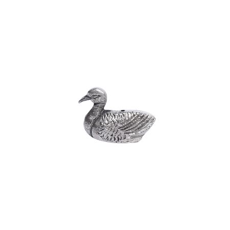 Silver Brass Duck Incense Stick Holder